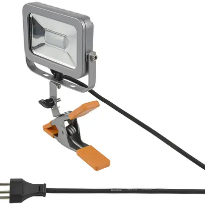 Projecteur LED WORKLIGHT 10W 900lm argent, avec crampon e.câble 3m IP65 