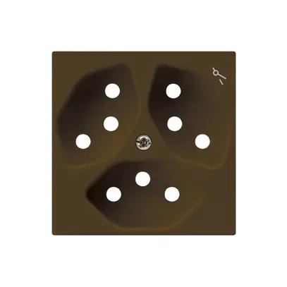 Plaque frontale kallysto 3×T13 60×60mm brun avec sécurité enfants 