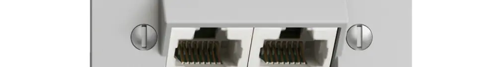 UP-Dose 2×RJ45/u 8P getr. EDIZIOdue hellgrau ITplus 