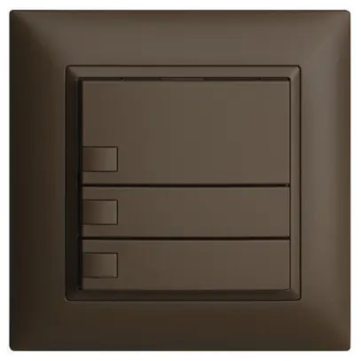 Pulsante KNX RGB INC EDUE FMI, 250mW, s.LED, 3×pulsante, com.1×tasto, cof 
