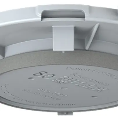 Placca frontale HaloX 100 per calcestruzzo a vista, uscita Ø80mm 