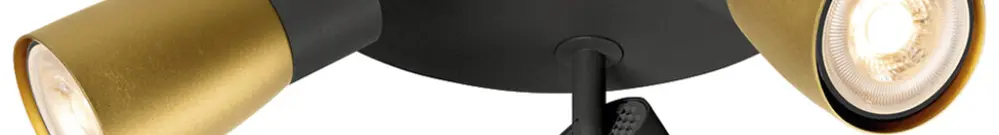Spot SLV PURI 2.0 Dome CW GU10 3×6W VAR Ø180×113mm noir/or 