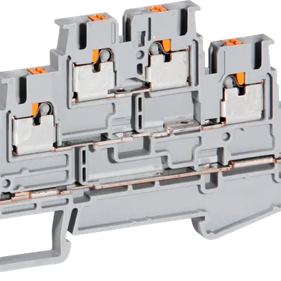 Borne 3 étages Push-in 0.14…4mm² gris 
