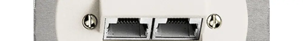 Presa INC 2×RJ45/s 4P sep. bianco ITplus PM 58mm 