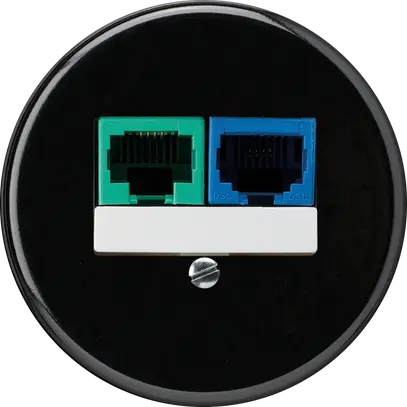 Inserto per scatola INC DSL basico 2×RJ45 nero 