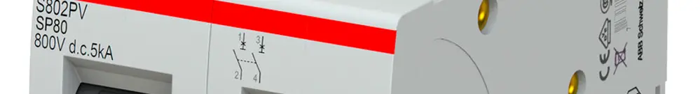Disgiuntore ABB S802PV-SP80 2P 800VDC 80A 5kA 3UM 