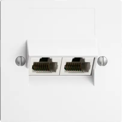 Presa INC 2×RJ45/u 4P sep. EDIZIOdue bianco ITplus 