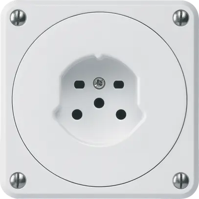 Prise HA robusto type 15 avec bornes enfichables blanc 