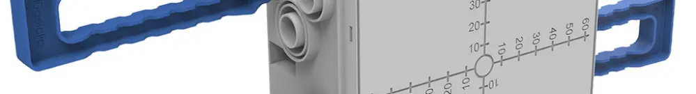 Boîtier ENC Spotbox UP4, 2×2, avec 4 ailettes clip M20, gris 