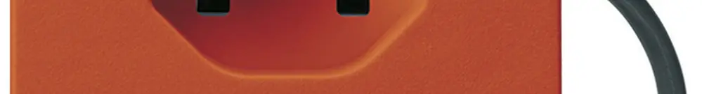 Prise INC 3×type 23 Hager FLF pour câble plat Technofil L3 orange 