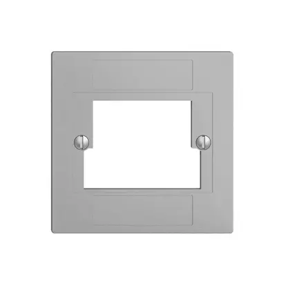 Plaque frontale 2×TT,2×RJ45 silver ITplus ITM EDIZIOdue 