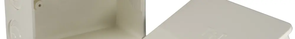 AP-Durchgangsdose Weidmann, leer, weiss, mit Deckel 