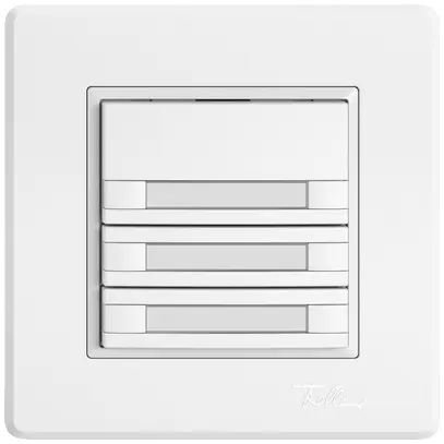 Pulsante universale INC EDIZIO.liv UNI SNAPFIX® s.LED 3× com.2T targ.bi 