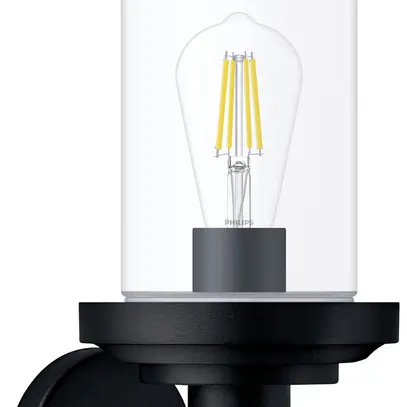 Applique Philips Listra E27 1×25W IP44 Ø160×360×210mm nero 