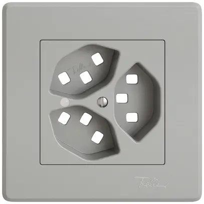 Kit di montaggio INC EDIZIO.liv SNAPFIX® per presa 3×T23 con lente frontale grc 