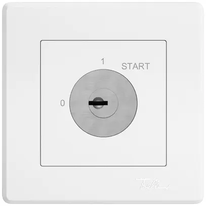 Interrupteur à clé ENC EDIZIO.liv a.1007FB/631984 1P 0-1-START p=57mm bc 