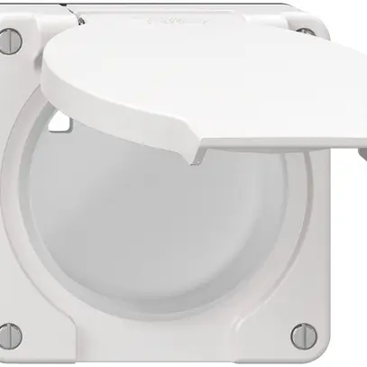 Blinddeckel NEVO, mit schwarzer Dichtung, weiss 