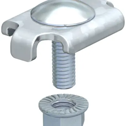 Linguetta di fissaggio Bettermann con vite M6×20mm per canale a griglia 