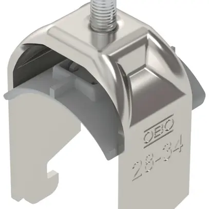 Fixation rapide BET 2056 pied à N matière synthétique 28…34mm 1×câble A2 1.4301 