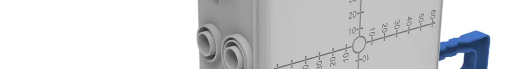 Boîtier ENC Spotbox UP6, 3×2, avec 4 ailettes clip M20, gris 