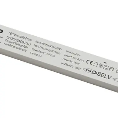 Alimentation LED SLV 150W 24V DALI VAR 350×30mm 