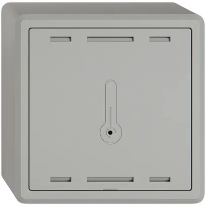 Sensore temperatura ambiente AP EDIZIO.liv Wiser SNAPFIX® K+ 230V 74×74×54mm grc 