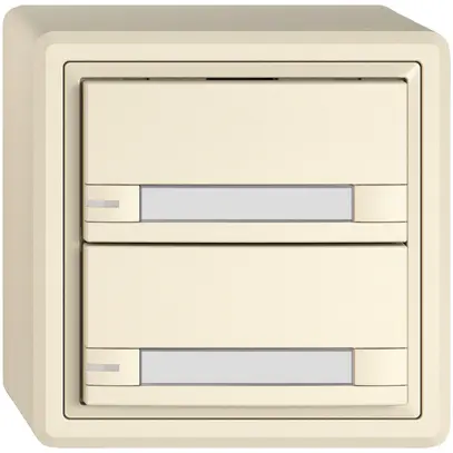 AP-KNX-Taster RGB EDIZIO.liv SNAPFIX® Temperaturfüh.RGB-LED Pap.2×T 2-Tbed.cr 
