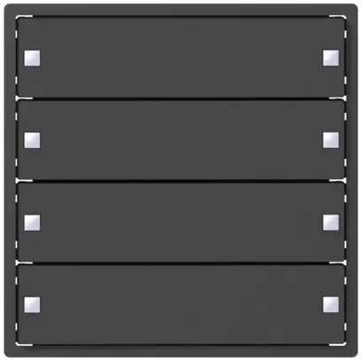 Corona per sensore pulsante SIDUS KNX Design tipo ZE, 4/8, antracite 
