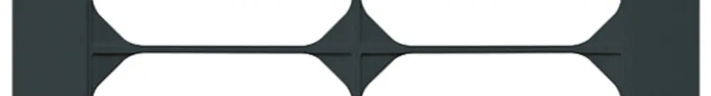 Telaio di copertura INC kallysto.trend 4×2 nero 154×274mm 