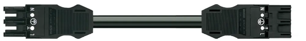 Verbindungsleitung MIDI 3×2.5mm² 20A 250V 8m Cod.A Buchse-Stecker schwarz Cca 