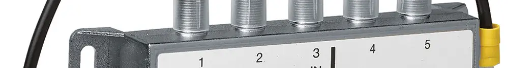 Parasurtension Hager SPD 20V 2.5kA 144.9mm coaxial pour installations SAT et BK 