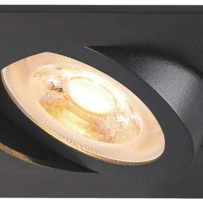 Downlight LED SLV NEW TRIA 68 GU10 1×10W REG 82×82mm nero 