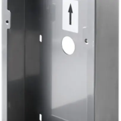 Quadro AP <Inox>p.2×2 pulsanti per porta-etichetta h=40mm alluminio 