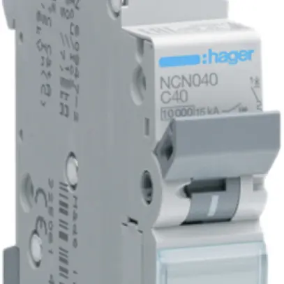 Leitungsschutzschalter Hager MCB 1P 230V Typ C 40A Icn 10kA 1TE 