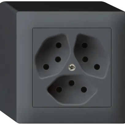 Prise AP kallysto 3×T13 anthracite 