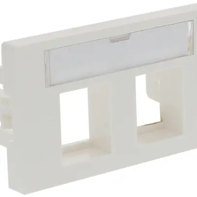 Kit di montaggio INS DÄT FLF 3/5 p.modulo d.racc.2×RJ45 Keystone uscit.dritto bi 
