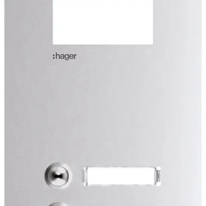 Frontplatte Hager intercom mono 3× 150×315×32mm edelstahl 
