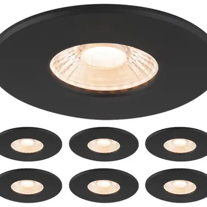 Downlight LED SLV UNIVERSAL 8W 680lm 927…960 IP65 38° REG Ø88.5 nero 12 pz 