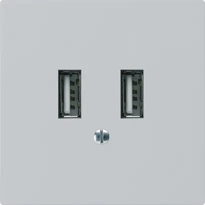 Prise de charge USB ENC Hager kallysto A 240V 2400mA gris clair 
