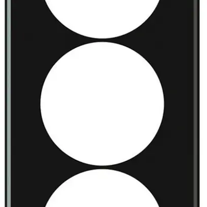 Plaque de recouvrement ENC origin 3×1 Ø58mm 92×212mm noir 