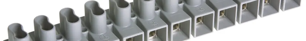 Barrette de bornes Woertz 12P 1…2.5mm² 24A 500V gris 