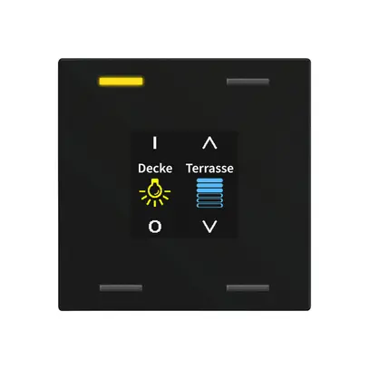 Apparecchio di comando KNX INS MDT BE-TAS600416.01 4t/4a display nero op. 