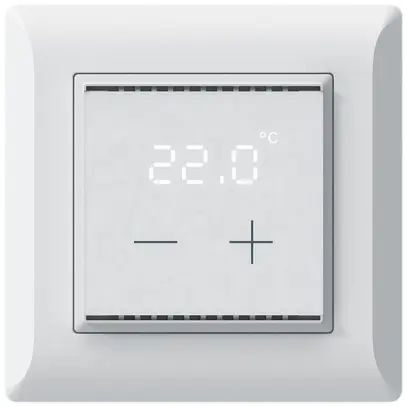 Thermostat d'ambiance KNX ENC KLI avec affichage LED blanc 