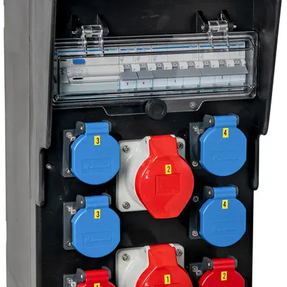 Distributore di corrente DEM DB31247 32A 4×LS 1×FI 4×T23 2×T25 2×T75 1×T76 