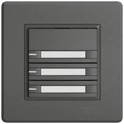 Pulsante universale INC EDIZIO.liv UNI SNAPFIX® c.LED RGB 3× com.2T targ.grs 