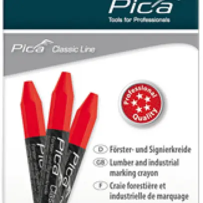 Craie grasse de marquage Bugnard hexagonale 12×120mm rouge 