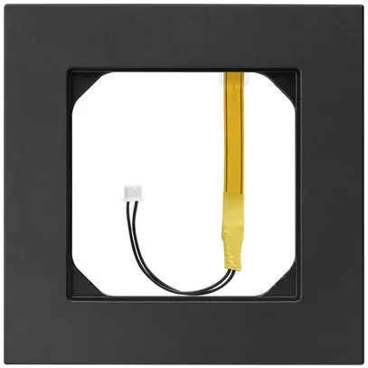 Telaio di copertura kallysto.pro 1×1 nero per illuminazione bianco 