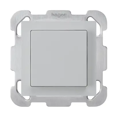 Poussoir ENC kallysto AR gris clair avec plaque de fixation 