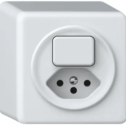 Combinazione AP origin 1×tasto 1CO+T13 1P 0<1 10A 230V 88×88×54mm bianco 