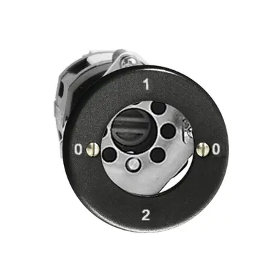 Interrupteur rotatif ENC FH 2/2P noir pour serrure de sûr. sans cyl. 